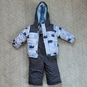 Carters Polar Bear 2 piece snowsuit set - 24 months